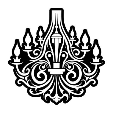 Süslü çiçek deseninin vektör çizimi