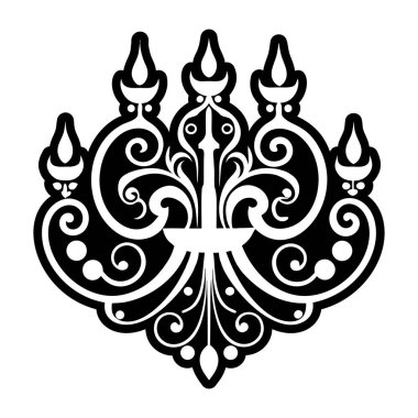 Çiçek süsü. vektör illüstrasyonu