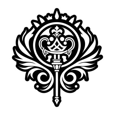 Süsün vektör çizimi. Eski tarz.