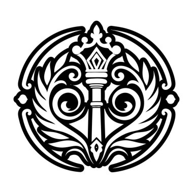 Dövme tasarımı için vektör çizimi.