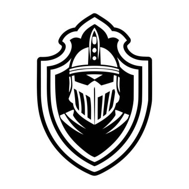 Viking miğferi logo vektör tasarımı çizimi