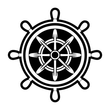 Geminin direksiyon simgesi. Web için direksiyon vektör simgesinin özet çizimi