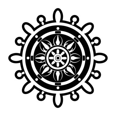 Münferit mandala süsü. Boyama kitabı. Boyama kitabı için mehndi ögesi