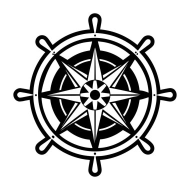 siyah ve beyaz pusula