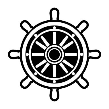 Deniz gemisi simgesi. Beyaz arkaplanda izole edilmiş web tasarımı için ana deniz gemisi vektör simgesi