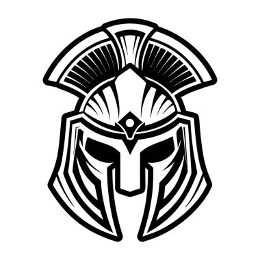 Viking miğferi logo tasarım şablonu