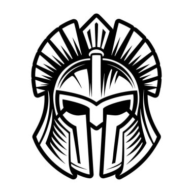 Kalkan ve kalkan vektör tasarımlı bir savaşçı. beyaz arkaplanda izole edilmiş siyah ve beyaz çizimler