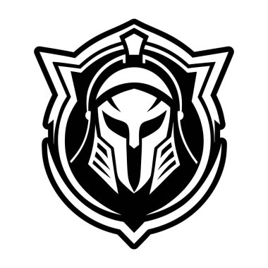Savaşçı başı logo vektör şablonu