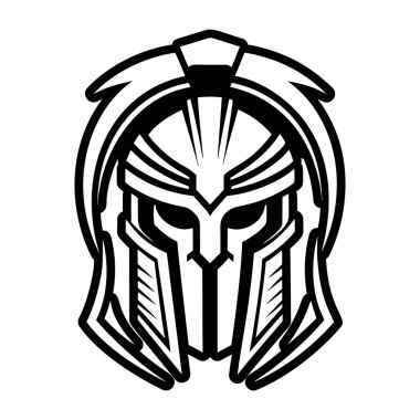 Kalkanı olan bir savaşçının başı.