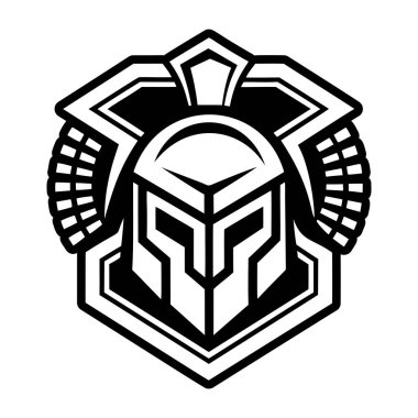 Bir robotun miğferinin vektör çizimi