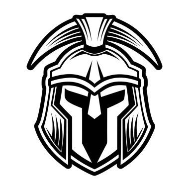 savaşçı baş vektör çizimi, düz stil