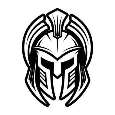 Kalkanlı kask ve kılıç vektör çizimi