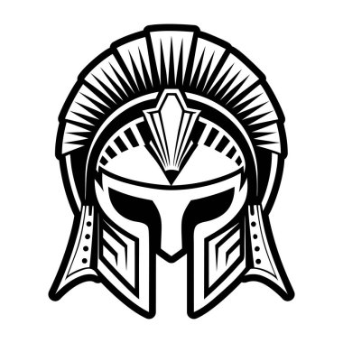 Eski bir savaşçının kafasının vektör çizimi