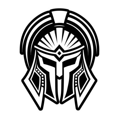 Kask savaşçı kalkanı simgesi dış hat biçiminde