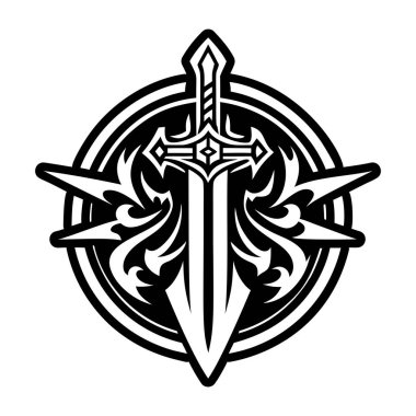 Ortaçağ kılıcı, kılıçlı kalkan, ortaçağ kılıcı.