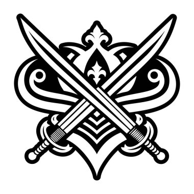 Kılıçlı kılıç ve kılıç vektörü