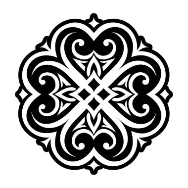 soyut siyah beyaz desen, tasarım için mandala