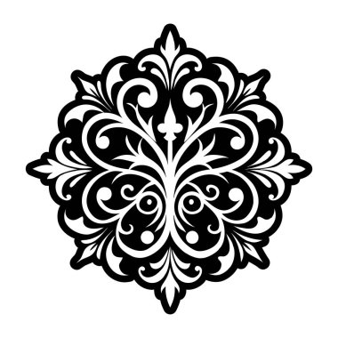 vektör siyah ve beyaz süslemesi. İspanyol süsü. soyut vektör illüstrasyonu