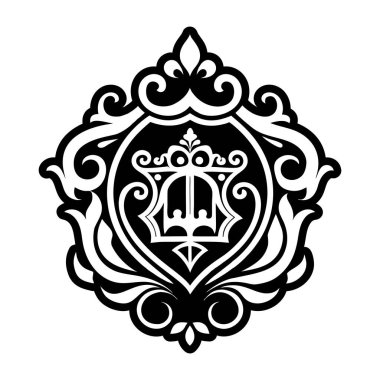 Kraliyet tacıyla süslenmiş lüks bir süs. vektör illüstrasyonu.