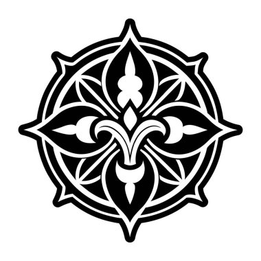 siyah ve beyaz mandala tasarımı