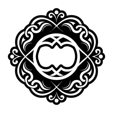 Vektör mandala. siyah ve beyaz süsler..