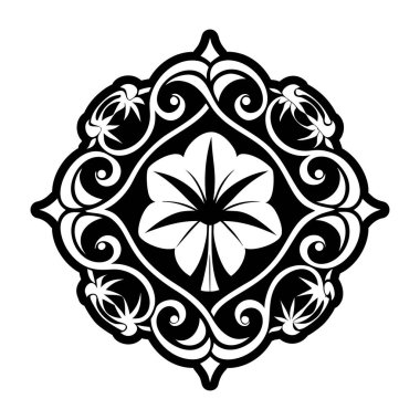 tasarım için çiçek ve süsleme vektörü çizimi