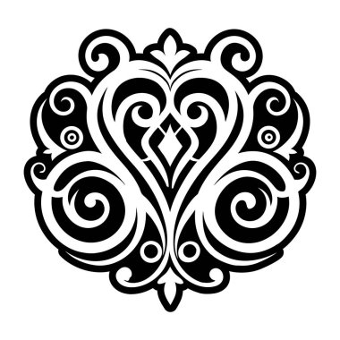 bir kalbin vektör süslemesi.