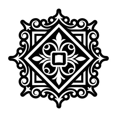 Siyah ve beyaz mandala. boyama kitabı sayfası.