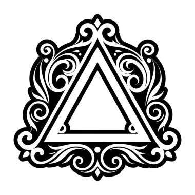 Klasik deco tarzında üçgen süsleme. vektör illüstrasyonu