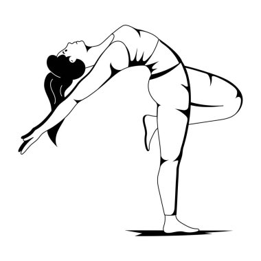 Yoga yapan bir kadın.