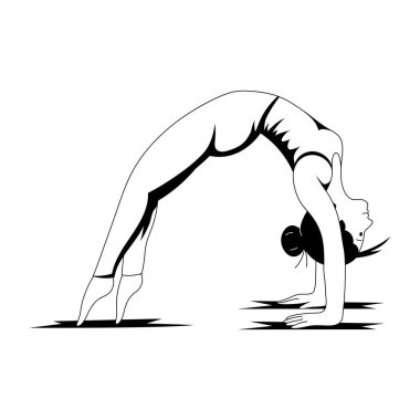 woman yoga pose. vector illustration