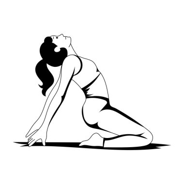 Esneme egzersizi yapan kadın.