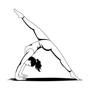 Yoga pozlarının vektör çizimi