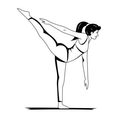 Yoga pozu. vektör çizimi