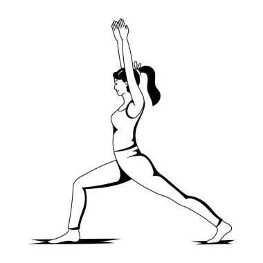 Esneme egzersizi yapan kadın.