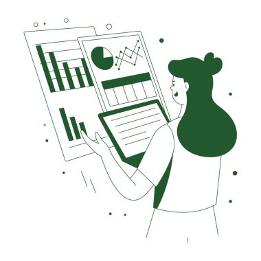 Dizüstü bilgisayarda çalışan soyut iş adamları.