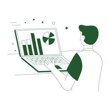 Ofiste çalışan iş adamı