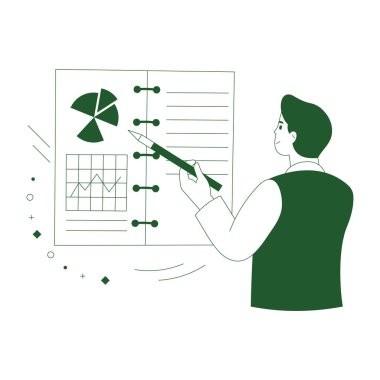 Takım elbiseli bir adamın vektör çizimi