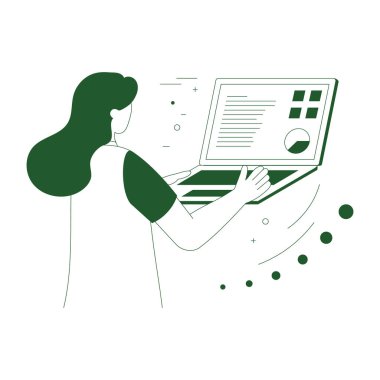 Online eğitim soyut konsept vektör çizimi.