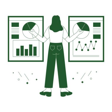 Çizelgesi olan işadamları.