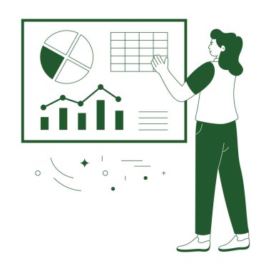 Ofiste dosyası olan genç bir iş kadını.