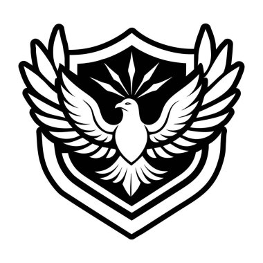 güvercin logosu vektör illüstrasyonu