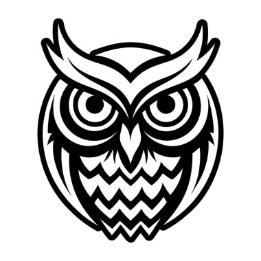 Baykuş simgesi, vektör tasarımı