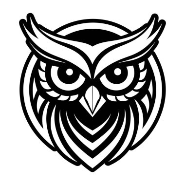 Baykuş vektör simgesi tasarım şablonu