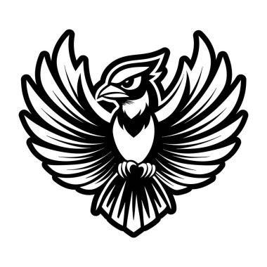 Kanatlı kartal kafası. vektör çizimi tasarımı.