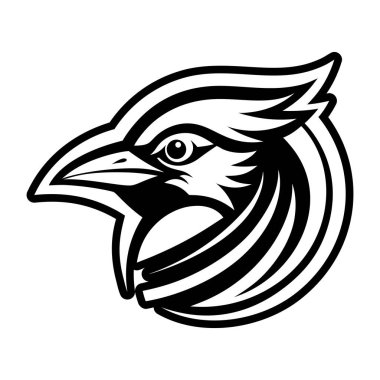 Kuş kafası simgesi. vektör illüstrasyonu