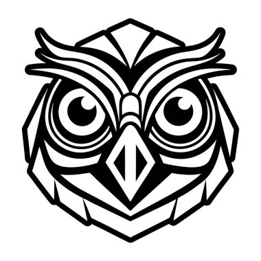 Baykuş vektör çizimi, siyah siluet