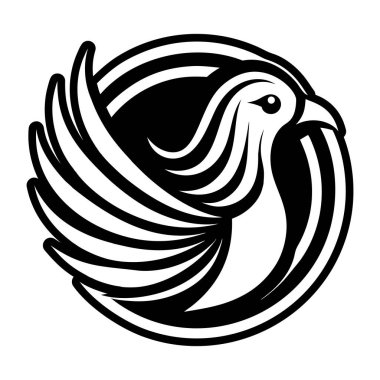 Kuş. Web simgesi basit illüstrasyon