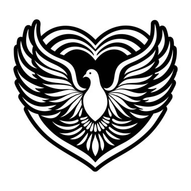 güvercin simgesi vektör illüstrasyonu