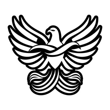 Kartal logosu tasarım vektör şablonu. kartal logo vektör çizimi.